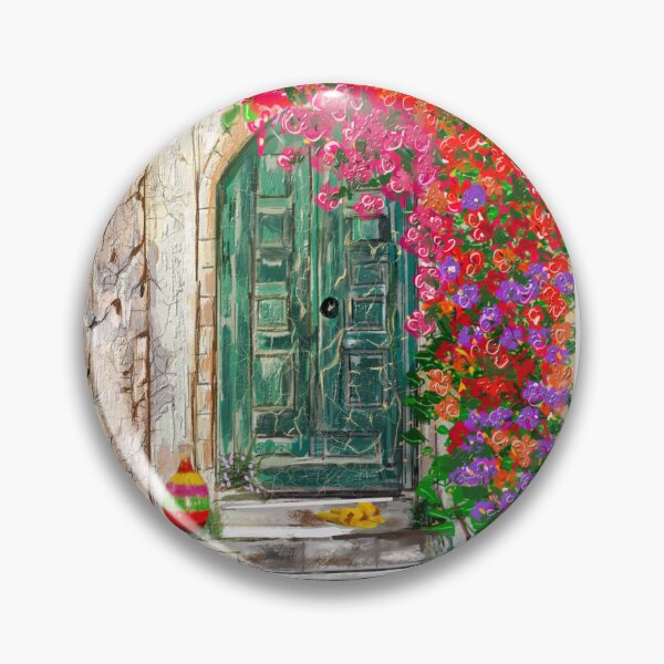 Item preview, The Emerald Door - Amorgos, Greece - Original Painting by Steven Bulloch designed and sold by Cobalt & Stone Art.