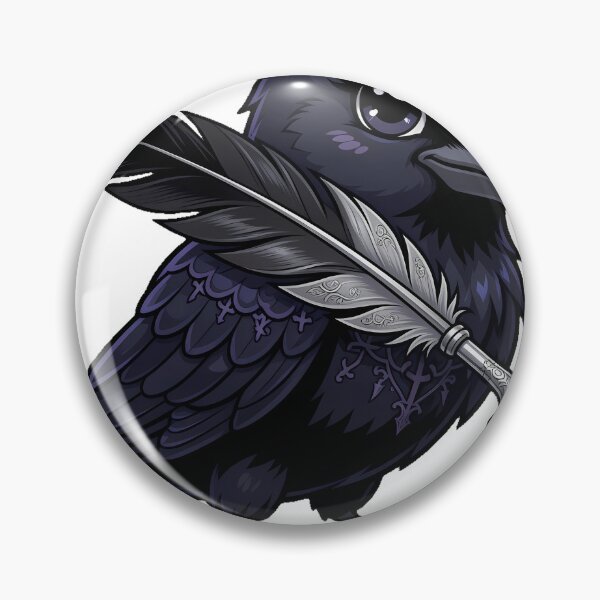 Item preview, Raven with Quill and Inkwell designed and sold by IllumeInk.