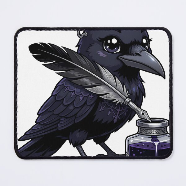 Item preview, Raven with Quill and Inkwell designed and sold by IllumeInk.