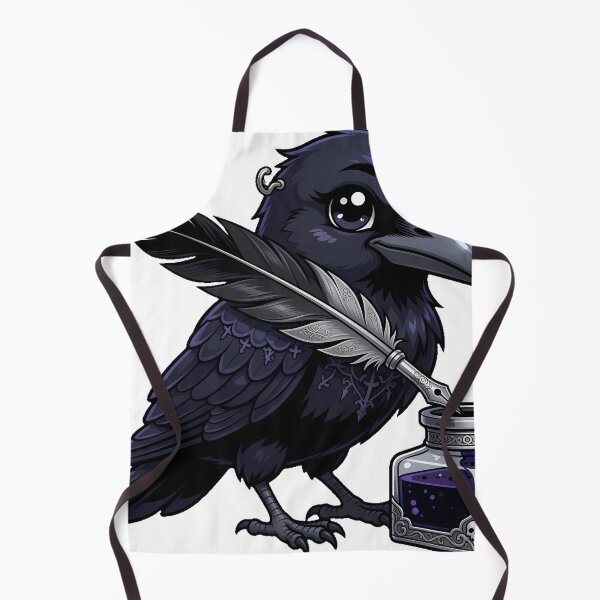 Item preview, Raven with Quill and Inkwell designed and sold by IllumeInk.
