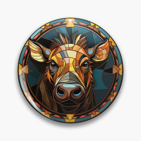 Item preview, Warthog Stained Glass Leadlight Artistic Design Boys Girls designed and sold by rafaeltto.