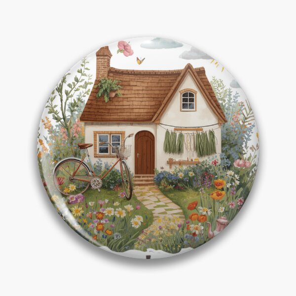 Artikelvorschau, Entschleunigtes Leben | Verspielte botanische Illustration im Cottagecore-Stil entworfen und verkauft von catcurio.