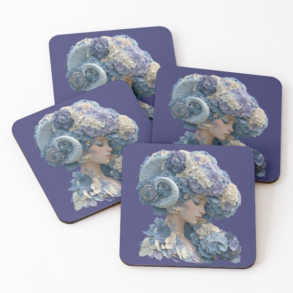 Item preview, Blue Hydrangea Goddess Queen | Floral Fantasy Portrait designed and sold by MythicMood.