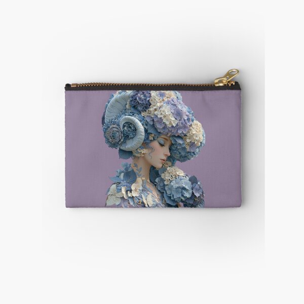 Item preview, Blue Hydrangea Goddess Queen | Floral Fantasy Portrait designed and sold by MythicMood.