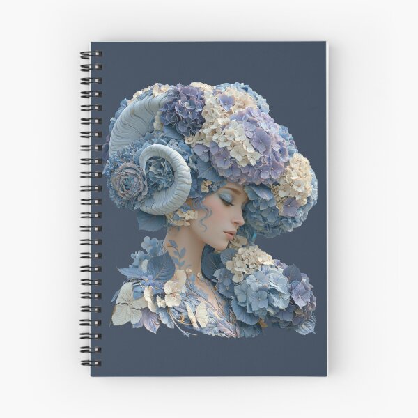 Item preview, Blue Hydrangea Goddess Queen | Floral Fantasy Portrait designed and sold by MythicMood.