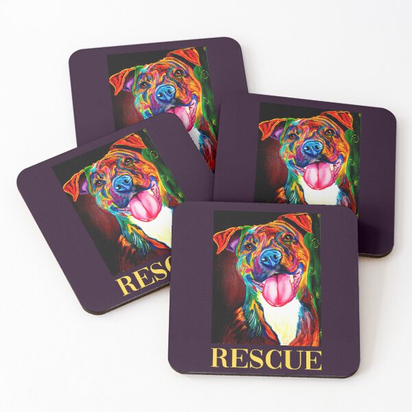 Item preview, Rescue Pitbull Dog – Adopt Don't Shop Colorful Dog Lover Gift designed and sold by Kaysmith233.