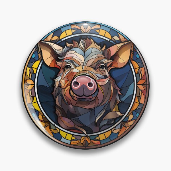 Item preview, Warty Pig Stained Glass Leadlight Artistic Design Boys Girls designed and sold by rafaeltto.