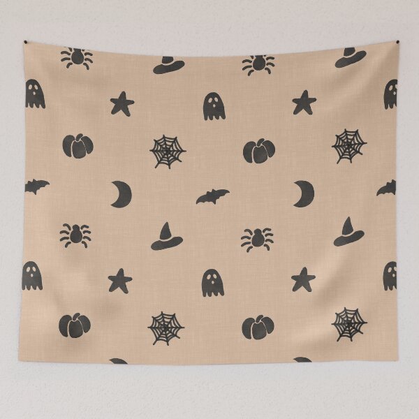 Item preview, Ghouls & Co - Retro Whimsigoth Halloween Pattern Pink Black designed and sold by DesigndN.