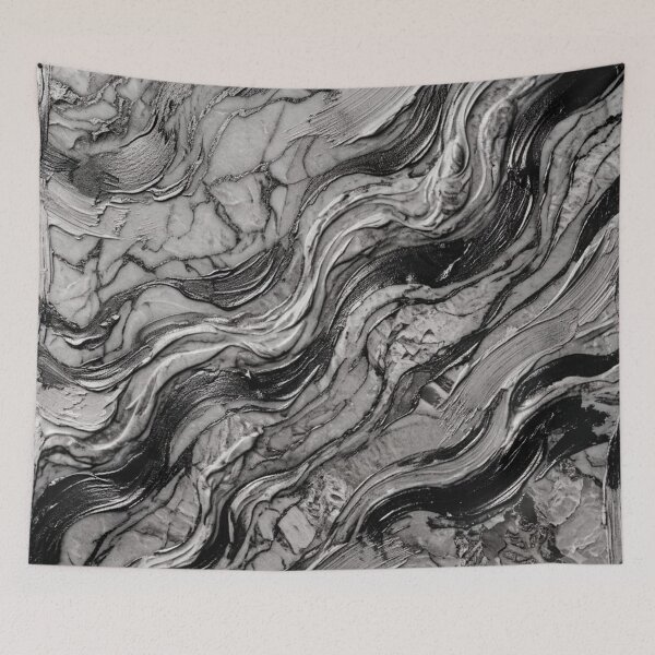 Item preview, Black and white wavy pattern designed and sold by snoWorkshop.