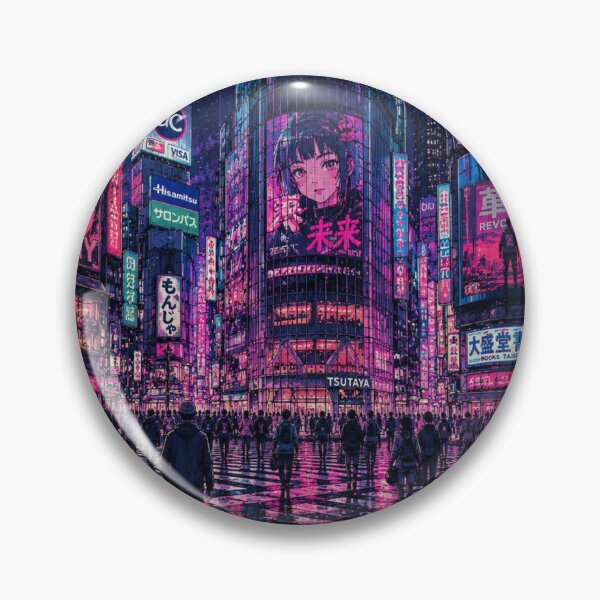 Item preview, Cyberpunk Japan Neon City Nocturnal Art designed and sold by WRParadise.