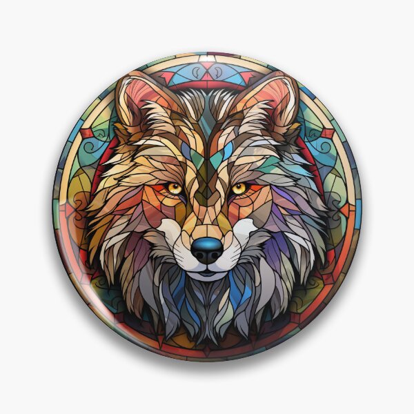 Item preview, Wolf Stained Glass Leadlight Artistic Design Boys Girls designed and sold by rafaeltto.