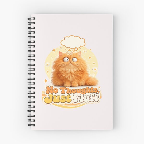 Item preview, No Thoughts Just Fluff Funny Orange Tabby Cat Goofy Dumb designed and sold by Salwastore.