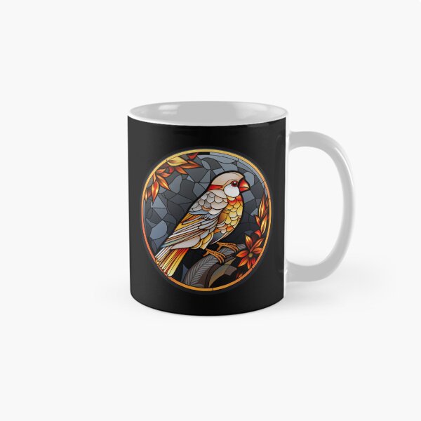 Item preview, Zebra Finch Stained Glass Leadlight Artistic Design Boys Girls designed and sold by rafaeltto.