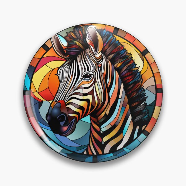 Item preview, Zebra Stained Glass Leadlight Artistic Design Boys Girls designed and sold by rafaeltto.