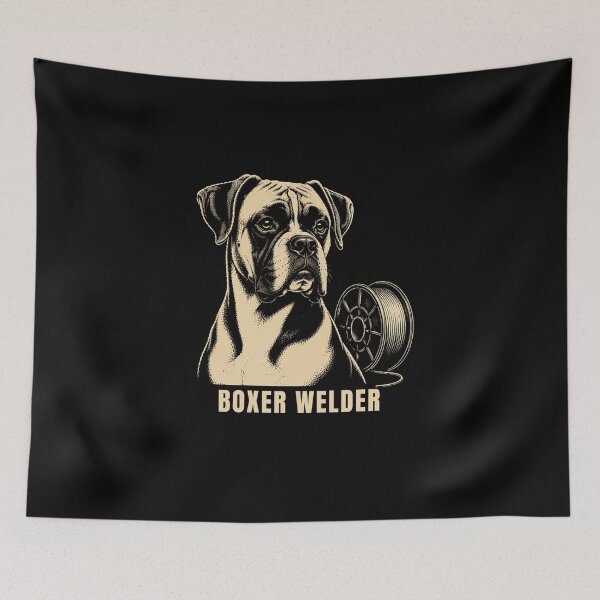 Item preview, Boxer Welder | Boxer Dog Welding Vintage Graphic designed and sold by RusticMeadow.