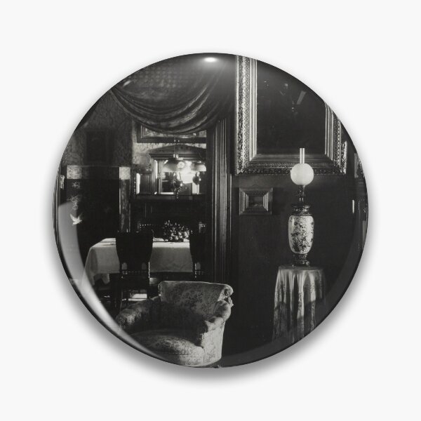 Item preview, Vintage 1912 Lake George, Oaklawn Victorian Gilded Age estate interior library black and white art print photogtraph by Alfred Stieglitz. designed and sold by Astrid Arkhangelsky.