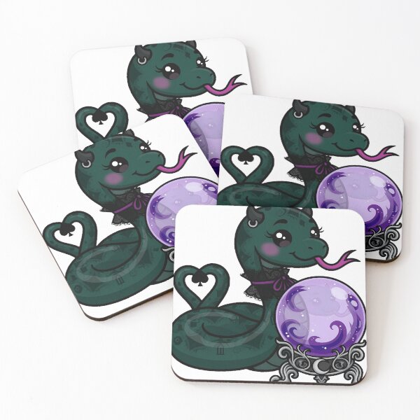 Item preview, Serpent beside Crystal Ball designed and sold by IllumeInk.