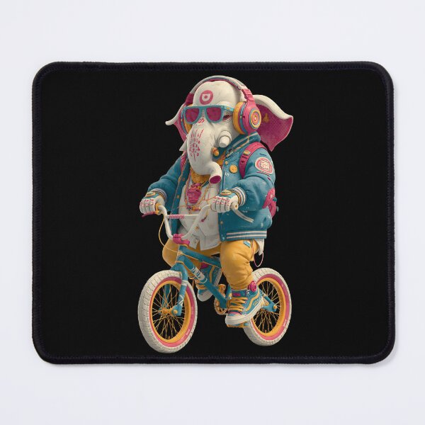 Item preview, Cool Streetwear Elephant Riding BMX Bike Green Jacket Orange Pants Art designed and sold by PANNARUK THAILAND.