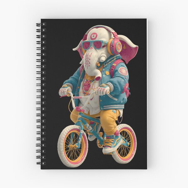 Item preview, Cool Streetwear Elephant Riding BMX Bike Green Jacket Orange Pants Art designed and sold by PANNARUK THAILAND.
