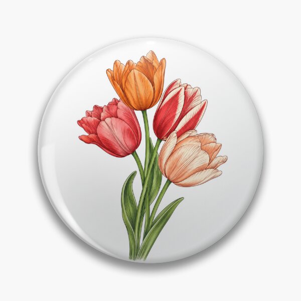 Item preview, Colorful Tulip Bouquet Botanical Flower Garden Lover  designed and sold by Moizento.