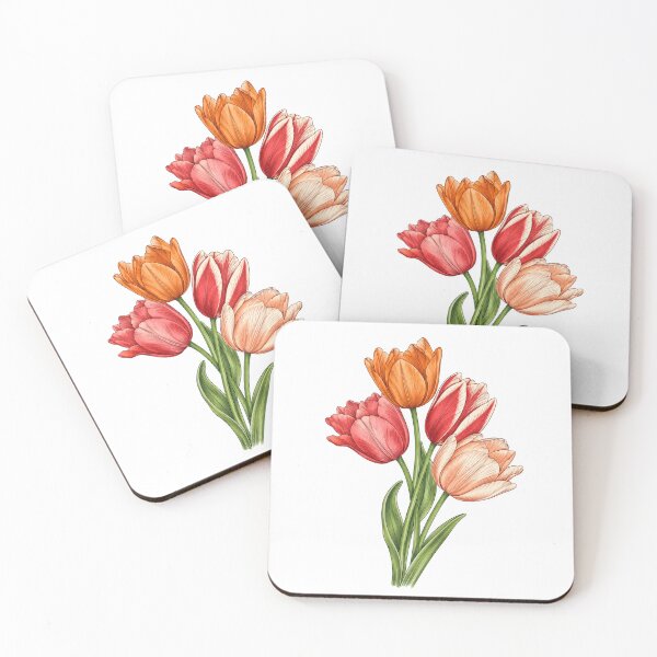 Item preview, Colorful Tulip Bouquet Botanical Flower Garden Lover  designed and sold by Moizento.