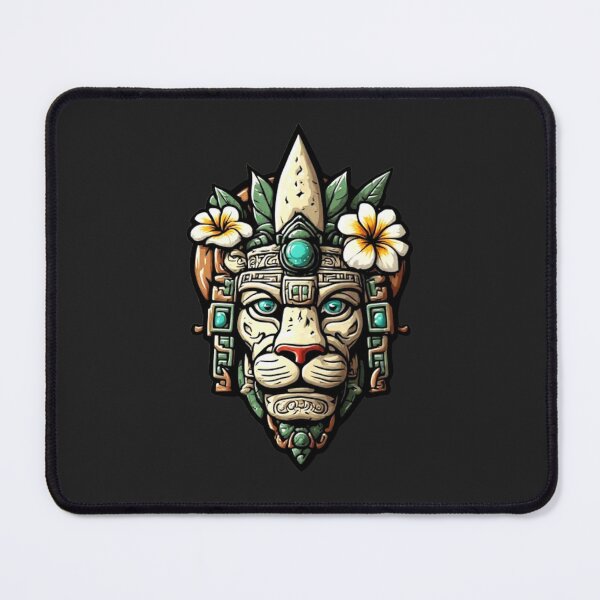 Item preview, Elysium Echoes - Mayan Jaguar Warrior Totem & Sacred Bloom designed and sold by Shift-Bloom.
