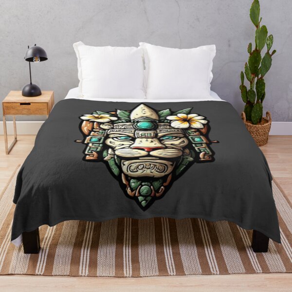 Item preview, Elysium Echoes - Mayan Jaguar Warrior Totem & Sacred Bloom designed and sold by Shift-Bloom.