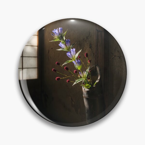 Item preview, Japanese Autumn Gentian Chabana Floral Photography designed and sold by conohitoAI-ArtGallery.
