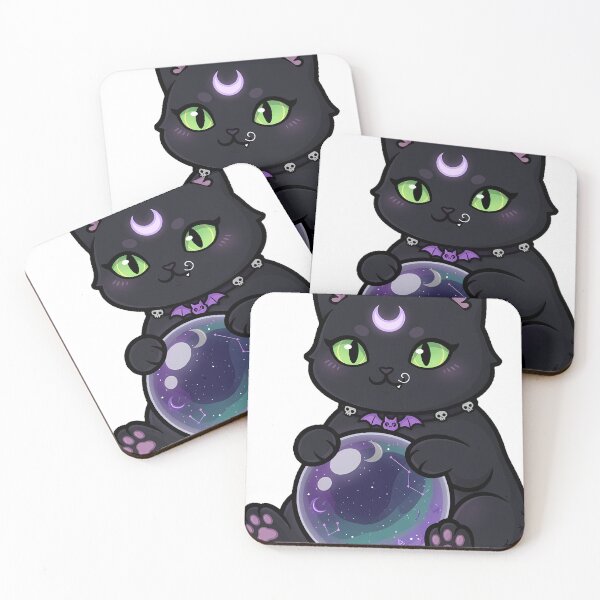 Item preview, Black Cat with Crystal Ball designed and sold by IllumeInk.