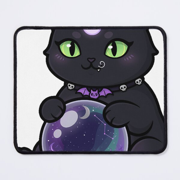 Item preview, Black Cat with Crystal Ball designed and sold by IllumeInk.