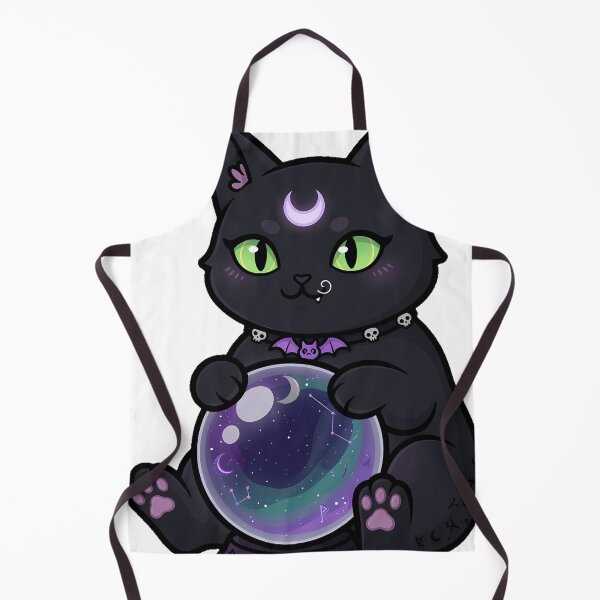 Item preview, Black Cat with Crystal Ball designed and sold by IllumeInk.