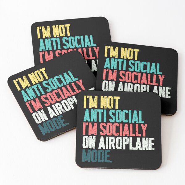 Item preview, I'm Not Anti Social I'm Socially On Airoplane Mode Introvert Social Battery designed and sold by JonesFlora2025.