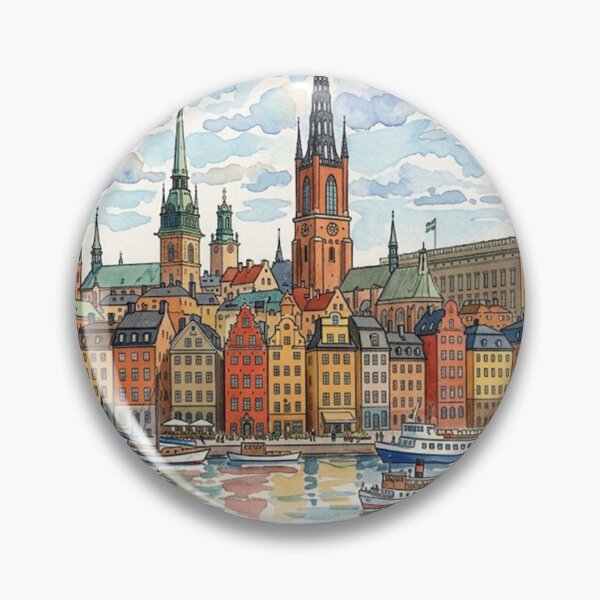 Item preview, A Watercolor Design of Stockholm - Sweden designed and sold by markdavidd.