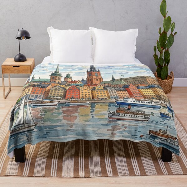 Item preview, A Watercolor Design of Stockholm - Sweden designed and sold by markdavidd.