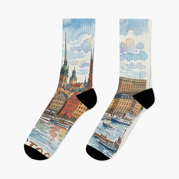 Item preview, A Watercolor Design of Stockholm - Sweden designed and sold by markdavidd.