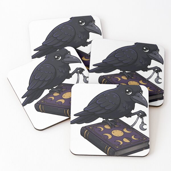 Item preview, Raven with Moon Phase Book designed and sold by IllumeInk.