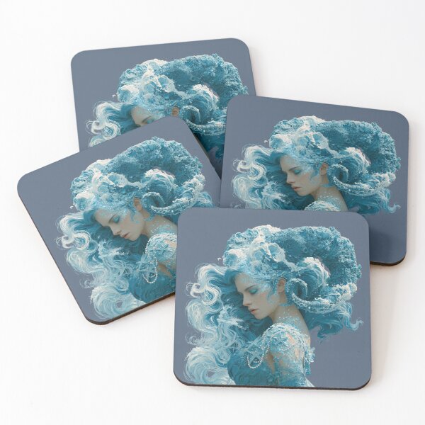 Item preview, Ocean Goddess of the Coral Reef designed and sold by MythicMood.