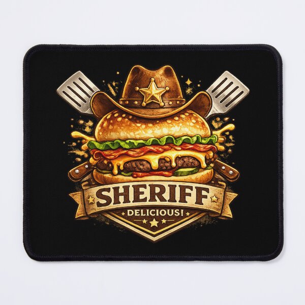 Item preview, Sheriff Delicious: Cowboy BBQ Cheeseburger Western Rodeo Design designed and sold by irfanshikh.