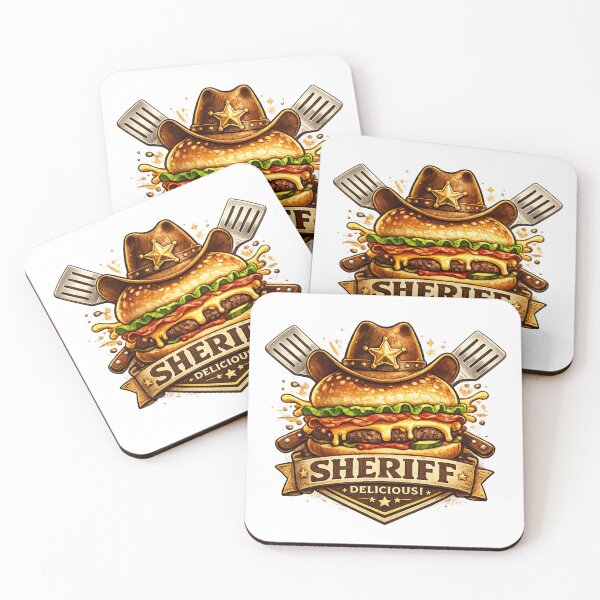 Item preview, Sheriff Delicious: Cowboy BBQ Cheeseburger Western Rodeo Design designed and sold by irfanshikh.