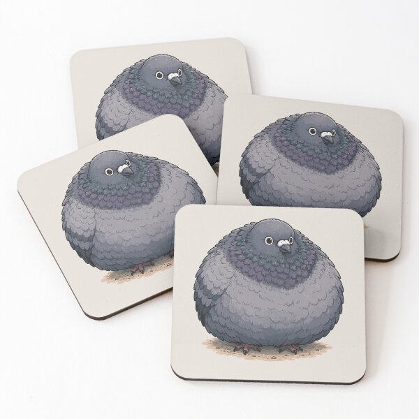Item preview, Round Pigeon Sticker Cute Chubby City Bird Loaf Animal Gift designed and sold by SimplePoDesign.