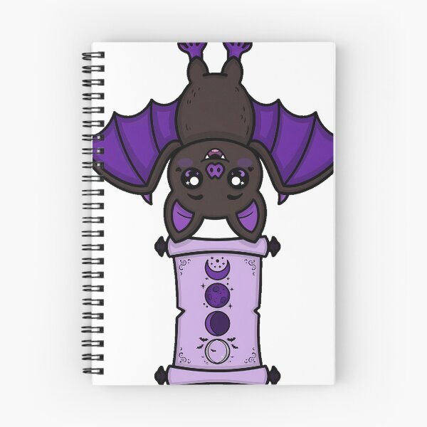 Item preview, Bat with Moon Phase Scroll designed and sold by IllumeInk.