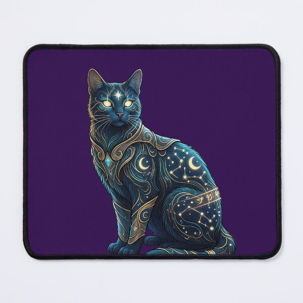 Item preview, Mystical Celestial Cat with Gold Runes designed and sold by enes_photography.