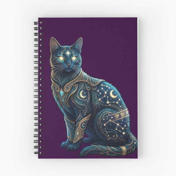 Item preview, Mystical Celestial Cat with Gold Runes designed and sold by enes_photography.