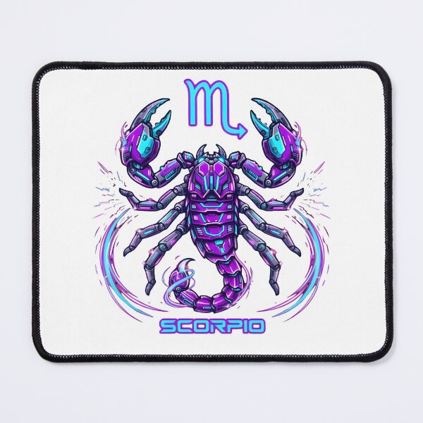 Item preview, Scorpio Neon Purple Cyber Scorpion Glow Zodiac Art designed and sold by Zodiac Celestial Art.