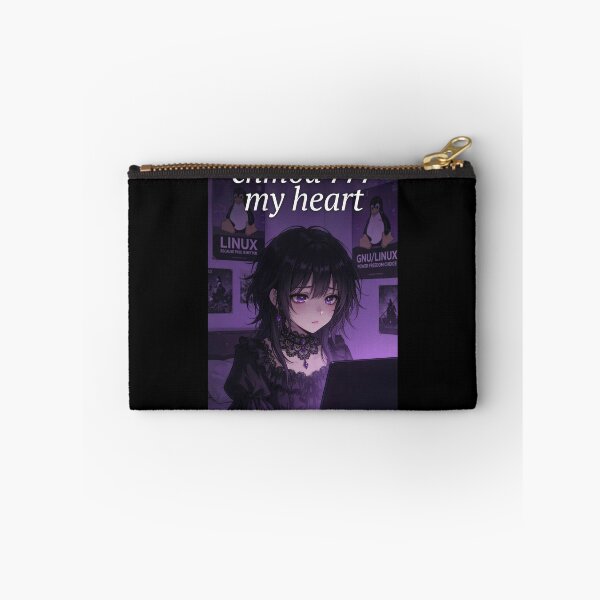 Item preview, chmod 777 My Heart - Goth Anime Linux Programmer Girl designed and sold by Amber Sky Creations.