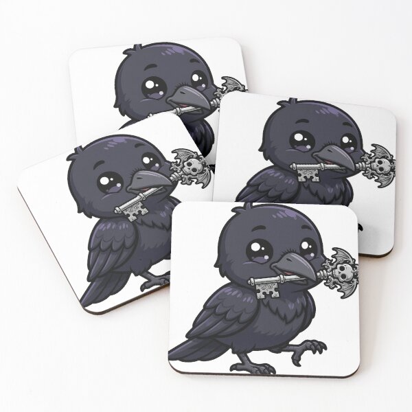 Item preview, Crow with Silver Key designed and sold by IllumeInk.