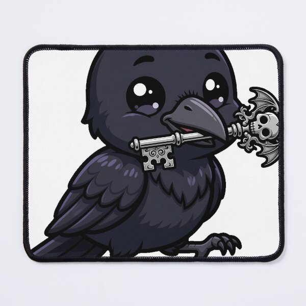 Item preview, Crow with Silver Key designed and sold by IllumeInk.