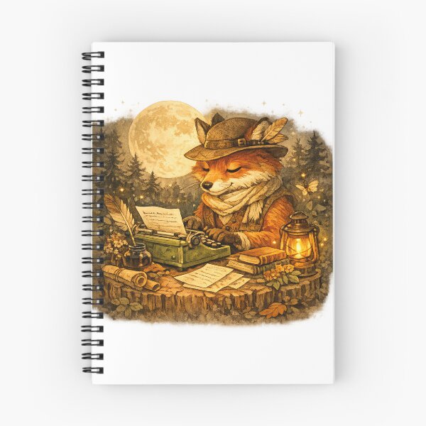 Item preview, Moonlit Poetry Fox Writing Stories designed and sold by Mosslume Studio.