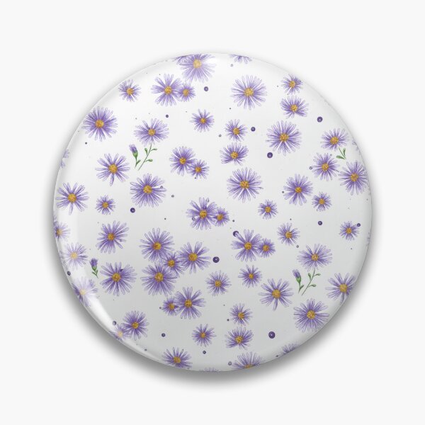 Item preview, purple Michaelmas daisies, lilac star-shaped flowers, daisies, wildflowers, floral pattern designed and sold by ArtbySvetik.