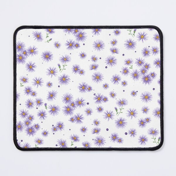 Item preview, purple Michaelmas daisies, lilac star-shaped flowers, daisies, wildflowers, floral pattern designed and sold by ArtbySvetik.